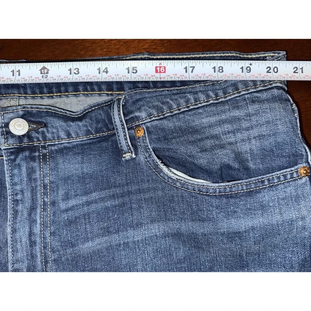 Levi 541 Mens Jeans Size 40x32 Athletic Taper Stretch Dark Wash Denim Distressed